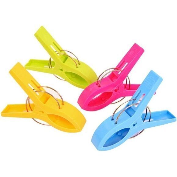 Colorful Beach Towel Clips, Beach Clips, Towel Clips for Beach Chair, Blankets,‎ - Picture 3 of 7